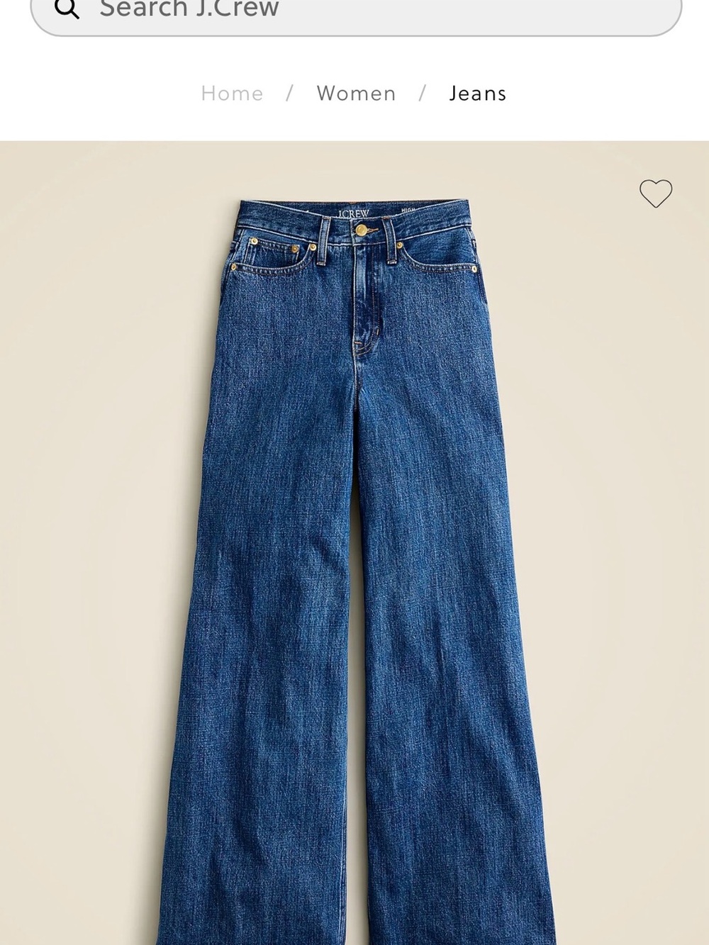 J Crew High Rise Super Wide Leg Jeans - size 26 (NWT) - Picture 9 of 9
